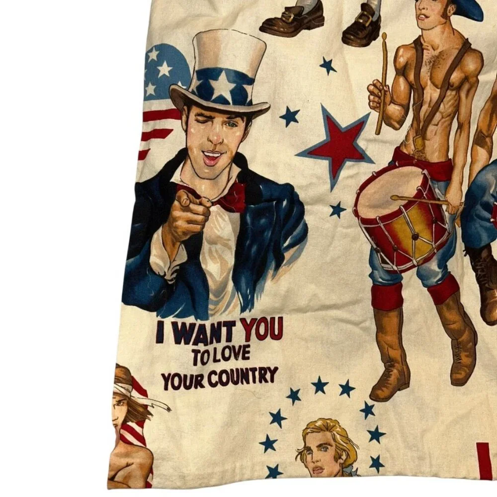 Yankee Doodle Dandy Gay UNcle Sam cotton recycled reusable tote bag